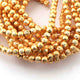 5 Strand Gold Plated Designer Copper Balls,Casting Copper Balls,Jewelry Making Supplies- 4 mm-8 inches Bulk Lot GPC635 - Tucson Beads