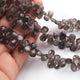 1  Strand Smoky Quartz Faceted Briolettes -Pear Shape  Briolettes  9mmx6mm-12mmx7mm -8 Inche BR1458 - Tucson Beads
