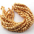 5 Strands Gold Plated Designer Copper Ball Beads, Casting Copper Beads, Jewelry Making Supplies 5mm 8 inches GPC547