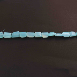 1 Strand  Aqua Chalcedony Faceted Briolettes -Tumbled Shape Briolettes - 12mmx10m-20mmx16mm- 8 Inches BR695 - Tucson Beads