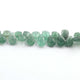 1 Strand Green Strawberry Faceted Briolettes - Pear Shape Briolettes -9mmx8mm - 8 Inches BR02919 - Tucson Beads