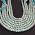 1 Long Strand Amazonite Faceted Rondelles  -Gemstone Rondelles Beads - 9mm - 13 Inches BR02301