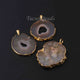 3  Pcs Mix Druzzy 24k Gold Plated Pendant - Electroplated Gold Druzy -49mmx38mm-DRZ100 - Tucson Beads