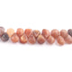 1 Strand Multi Moonstone Faceted Briolettes  - Pear Shape Briolettes -11mm x 9mm -8mm x 6 mm , 8 Inches, BR02936 - Tucson Beads
