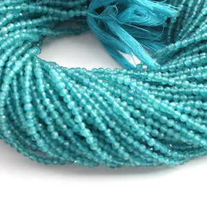 5 Strands Apatite  Gemstone Balls, Semiprecious beads Faceted Gemstone Jewelry 3mm  13 Inches   RB0014 - Tucson Beads