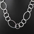 1 Necklace Top Quality 3 Feet Each Silver Plated Round  With Marquise Shape Copper Link Chain - Each 18 inch GPC240