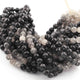 1 Strand Black Rutile Balls Faceted  Rondelles-  Balls Rutile Rondelles Beads - 7mm - 16 Inches BR933 - Tucson Beads