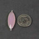 5 Pcs Rose Quartz Faceted 925 Sterling Silver Marquise  Shape Double & Single  Bail Connector & Pendant 41mmx13mm- SS459 - Tucson Beads