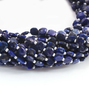 1  Long Strand Lapis Lazuli  Faceted Briolettes - Cushion Shape Briolettes  7mm -14 Inches BR02656 - Tucson Beads