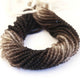 5 Long Strands Shaded Smoky Quartz Faceted Rondelles - Shaded Smoky Roundelle Beads 4mm-5mm 13.5 Inch RB297 - Tucson Beads