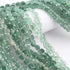 1  Long Strand Green Strawberry  Faceted Briolettes - Cushion Shape Briolettes  7mm -14 Inches BR02657