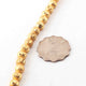 5 Strands Gold Plated Designer Copper Round Balls , Jewelry Making Supplies 8mm 7.5 inches GPC575 - Tucson Beads