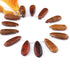 1  Long Strand Camel Jasper Smooth   Briolettes -Pear Shape  Briolettes  27mmx12mm-33mmx12mm- 7 Inches BR0404