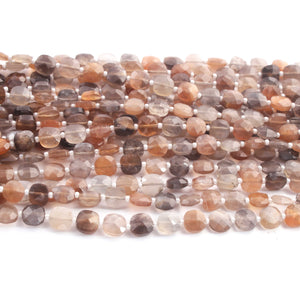1  Long Strand Golden Sun Shine  Faceted Briolettes - Cushion Shape Briolettes  6mm-7mm -14 Inches BR02660 - Tucson Beads
