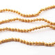 5 Strands 24k Gold Plated Copper Rondelle Beads, Designer Beads,Copper Beads, Jewelry Making Tools, 5mm , 8 Inches GPC272 - Tucson Beads