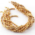 4 Strands Gold Plated Designer Copper Beads, Casting Copper Beads, Jewelry Making Supplies 5mm 8inches Bulk Lot GPC640