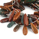 1  Long Strand Mix Stone Smooth  Briolettes -Pear Shape  Briolettes 17mmx9mm-36mmx10mm 8 Inches BR0420 - Tucson Beads