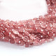 1  Long Strand Strawberry Quartz Faceted Briolettes - Cushion Shape Briolettes  7mm -14 Inches BR02654 - Tucson Beads