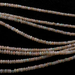 1 Strand Long 100% Natural And Genuine Rare Ethiopian Welo Opal  Faceted Rondelles - 2mm-5mm  16 Inch BRU038 - Tucson Beads
