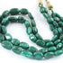 410 Carats 2 Strands Of Precious Genuine Natural Emerald Necklace - Smooth oval  Beads - Rare & Natural Emerald Necklace - Stunning Elegant Necklace SPB0163