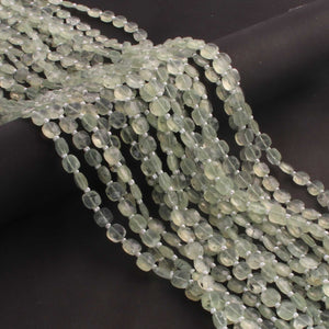 1  Long Strand Prehnite  Faceted Briolettes - Cushion Shape Briolettes  6mm-7mm -14 Inches BR02668 - Tucson Beads