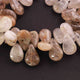 1  Long Strand  Golden Rutile Smooth Briolettes -Pear Shape  Briolettes - 14mmx10mm-23mmx11mm 8 Inches BR3703 - Tucson Beads