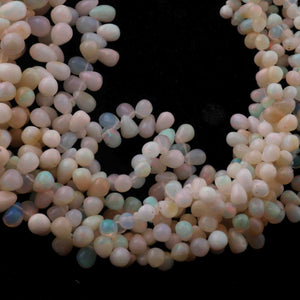 1 Strand Natural Ethiopian Opal Smooth Tear Drop Briolettes - Welo Opal Tear Drop Shape Beads 4mmx3mm-9mmx5mm 16 Inch BRU042 - Tucson Beads
