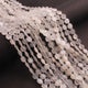 1  Long Strand White Moonstone Faceted Briolettes - Cushion Shape Briolettes  6mm-7mm -14 Inches BR02667 - Tucson Beads