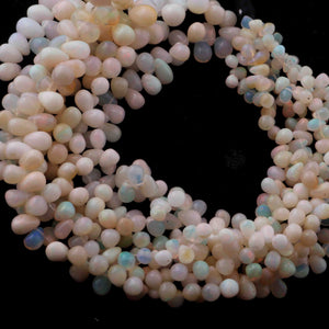 1 Strand Natural Ethiopian Opal Smooth Tear Drop Briolettes - Welo Opal Tear Drop Shape Beads 4mmx3mm-9mmx5mm 16 Inch BRU042 - Tucson Beads