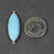 10 Pcs Turquoise Faceted 925 Sterling Silver Marquise  Shape Double & Single  Bail Connector & Pendant 41mmx13mm- SS449 - Tucson Beads