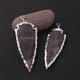 2 Pcs Jasper Arrowhead 925 Silver Plated Single Bail Pendant -  Electroplated With Silver Edge - 85mmx35mm AR109 - Tucson Beads