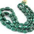 490 Carats 2 Strands Of Precious Genuine Natural  Emerald Necklace - Smooth oval  Beads - Rare & Natural Emerald Necklace - Stunning Elegant Necklace SPB0174