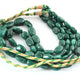 490 Carats 2 Strands Of Precious Genuine Natural  Emerald Necklace - Smooth oval  Beads - Rare & Natural Emerald Necklace - Stunning Elegant Necklace SPB0174 - Tucson Beads