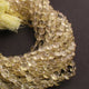 1  Long Strand  Lemon Quartz  Faceted Briolettes - Cushion Shape Briolettes  7mm -14 Inches BR02655 - Tucson Beads