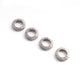 4 Pcs Natural Pave Diamond Spacer Bead 925 Sterling Silver - 8mm PDC066 - Tucson Beads