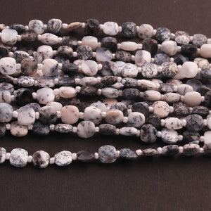 1  Long Strand Dendrite Opal   Faceted Briolettes - Cushion Shape Briolettes  6mm-7mm -14 Inches BR02659 - Tucson Beads