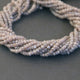 5 Strands Peach Moonstone Silver Coated Faceted Rondelle Beads, Round Beads 4mm-5mm 13.5Inches Long RB279 - Tucson Beads