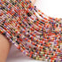 5 Strands Multi Zircon Faceted Rondelles - Mix Stone Rondelles - 3mm 19 Inch RB0167
