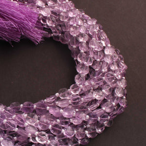 1  Long Strand Pink Amethyst   Faceted Briolettes - Cushion Shape Briolettes  6mm-7mm -14 Inches BR02661 - Tucson Beads
