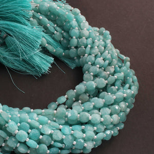 1  Long Strand Amazonite Faceted Briolettes - Cushion Shape Briolettes  7mm -14 Inches BR02652 - Tucson Beads