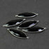 5 Pcs Black Onyx Faceted 925 Sterling Silver Marquise  Shape Double  Bail Connector 41mmx13mm- SS472