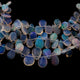 3 Strands Natural Ethiopian Opal Smooth Pear Briolettes - Welo Opal Pear Shape Beads 5mmx4mm-10mmx7mm 8 Inch BRU055 - Tucson Beads
