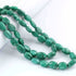 370 Carats 2 Strands Of Precious Genuine Natural Emerald Necklace - Smooth oval  Beads - Rare & Natural Emerald Necklace - Stunning Elegant Necklace SPB0168
