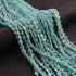 1  Long Strand Amazonite Faceted Briolettes - Cushion Shape Briolettes  7mm -14 Inches BR02652