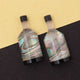 Matched Pairs Natural Mother Of Pearl ,Black Onyx Joined Smooth Bottle Shape Loose Gemstone 30mmx13mm BG014 - Tucson Beads