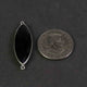 5 Pcs Black Onyx Faceted 925 Sterling Silver Marquise  Shape Double  Bail Connector 41mmx13mm- SS472 - Tucson Beads