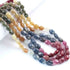 615 ct. 3 Strands Of Genuine Multi Sapphire Necklace - Smooth Oval Beads - Rare & Natural Necklace - Stunning Elegant Necklace SPB0186