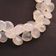 1 Strand White Silverite Faceted Briolettes - Heart Shape Beads 10mm-11mm 7.5 Inches BR1040 - Tucson Beads