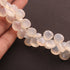 1 Strand White Silverite Faceted Briolettes - Heart Shape Beads 10mm-11mm 7.5 Inches BR1040