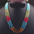 5 Strand AAA Quality Multi Colour Faceted Coin beads Ready To Wear Necklace - Coin Beads 4mm- 16 Inch BRU211